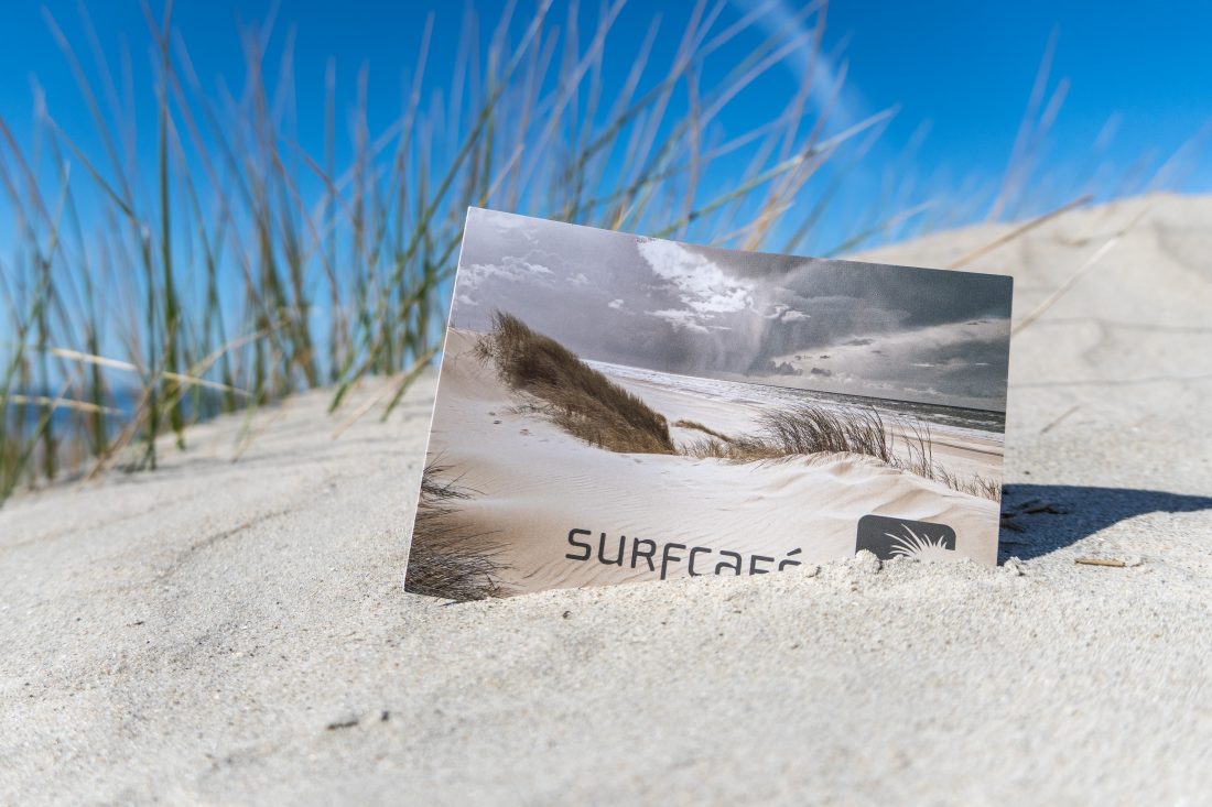 Postkarte Surfcafe Düne
